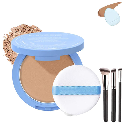 Beauty Powder Cake For Makeup Hold, Face Powder Waterproof Sets Makeup, Matte Perfection Pressed Powder, Long Wearing, Oil & Shine Control for All Skin Tones (#5, 1)