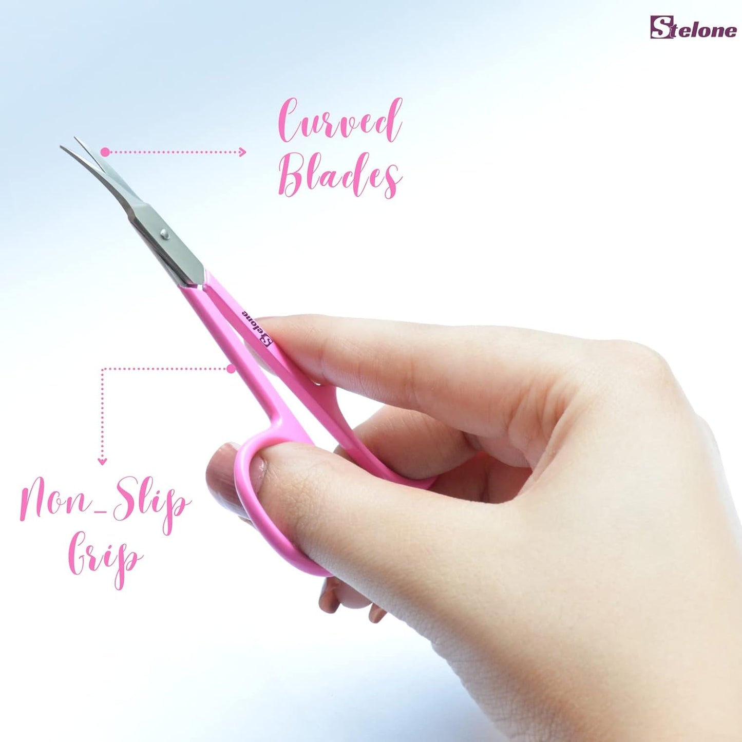 Cuticle Scissors Extra Fine Curved - Stainless Steel Professional Manicure Scissors Curved Finely Pointed & Thin Build - Perfect for Dry Skin, Frayed Tissue, & Tiny Hangnails