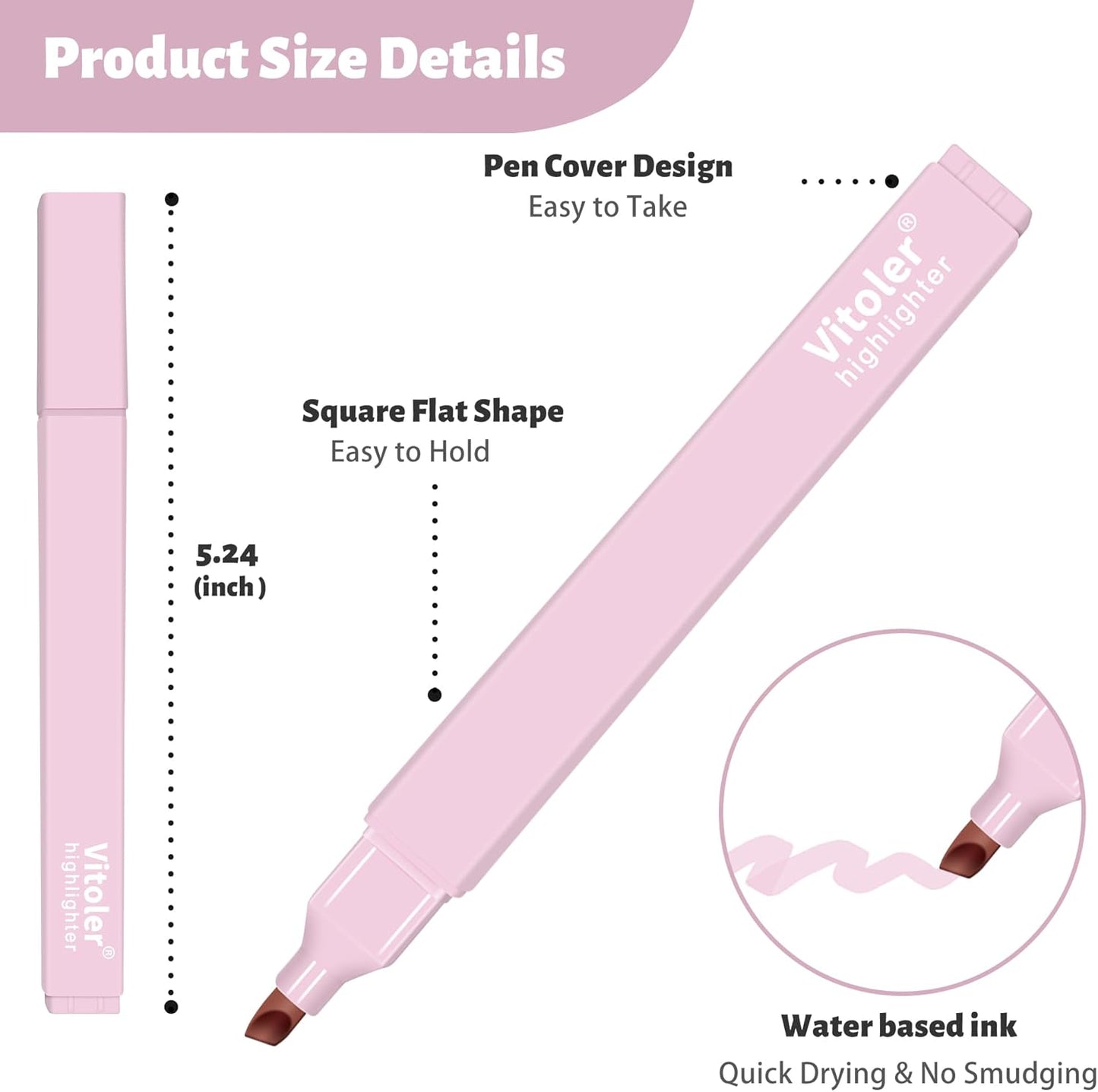 Highlighters Assorted Colors,10Pcs Pastel Highlighter No Bleed,Chisel Tip Bible Highlighters,Book Highlighter Bible Study Supplies