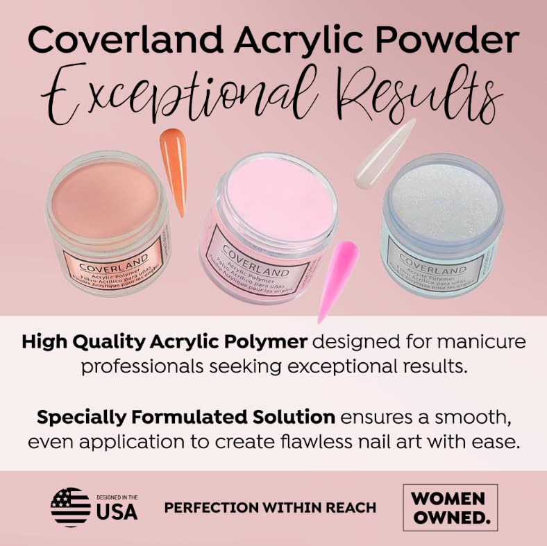 Tones Coverland Acrylic Nail Powder " Sunny Honey" - Limited Edition Acrylic Powder for Nail Design, Sculpting, and Masking Nail Bed Imperfections - Professional Acrylic Nail Supplies - (1.5 Oz)