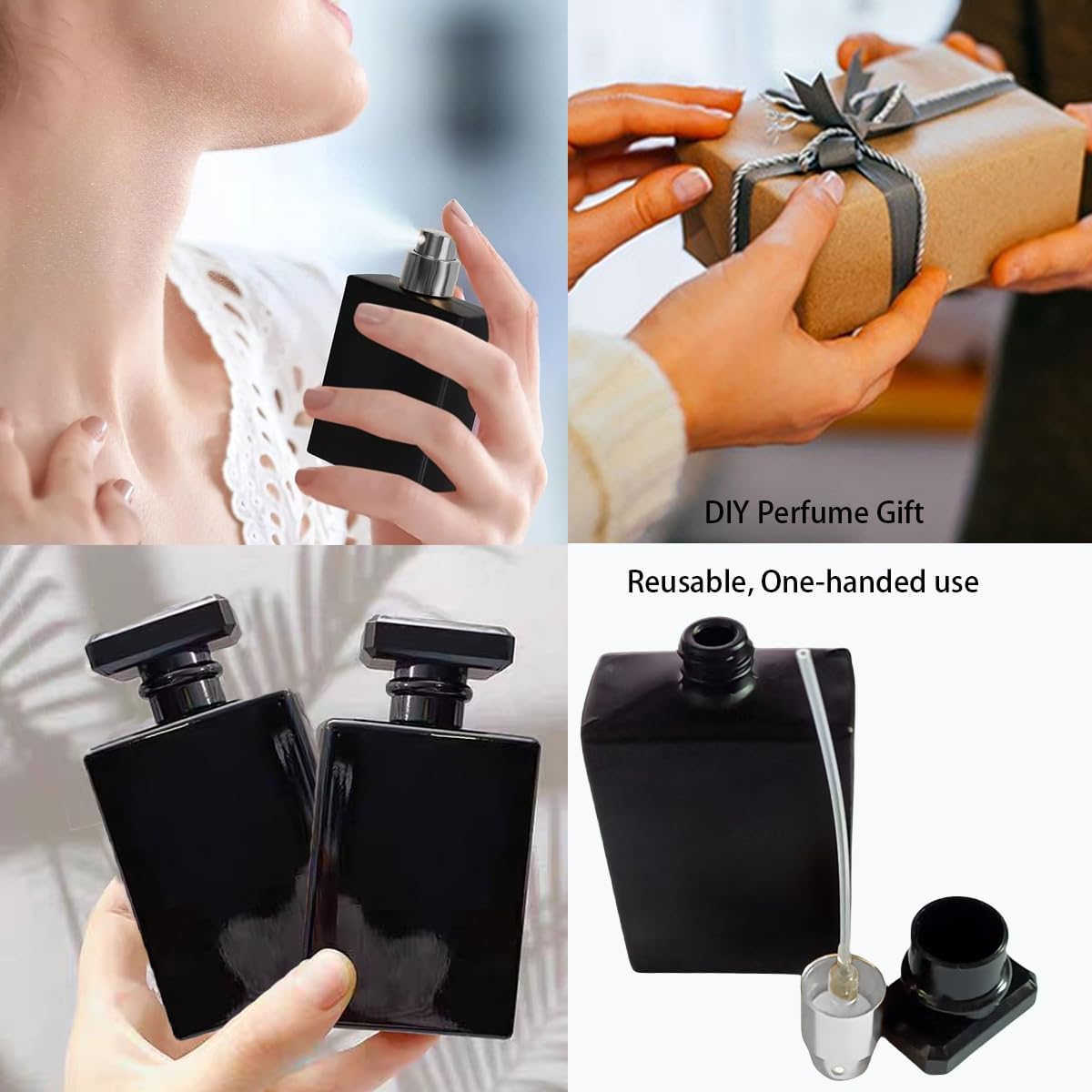 3 Pcs Perfume Bottle Atomizers,1 oz Refillable Fine Mist Sprayer Empty Fragrance Bottles Portable Travel Perfume Dispenser Containers for Essential Oil perfumery(30ml)