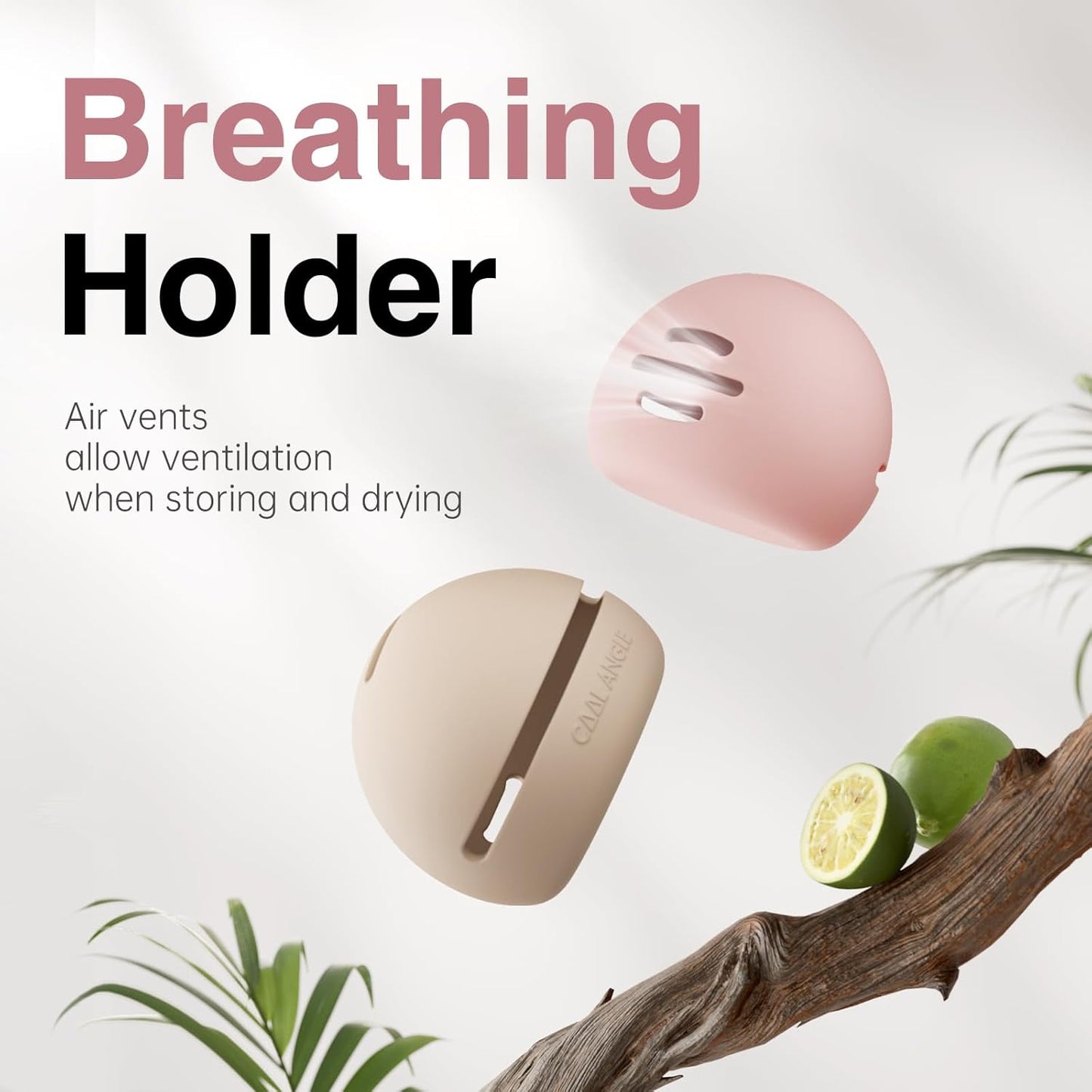 Makeup Sponge Holder Silicone Beauty Sponge Holder Makeup Blender Case for Travel 2 in 1 Stand Storage For Quick Drying Pink