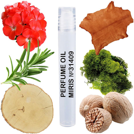 MIRIS Perfume Oil No. 31409, Inspired by Bogart, Long-Lasting Men Roll-On, Rollerball 0.34 Fl Oz / 10 ml