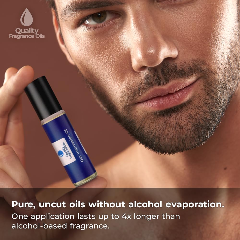 Quality Fragrance Oils' Man in Black by Bvl. Impression #287 | Long-Lasting Perfume Oil, Alcohol-Free, Strong Scent, 10ml Roll-On | Affordable Alternative to Designer Fragrances