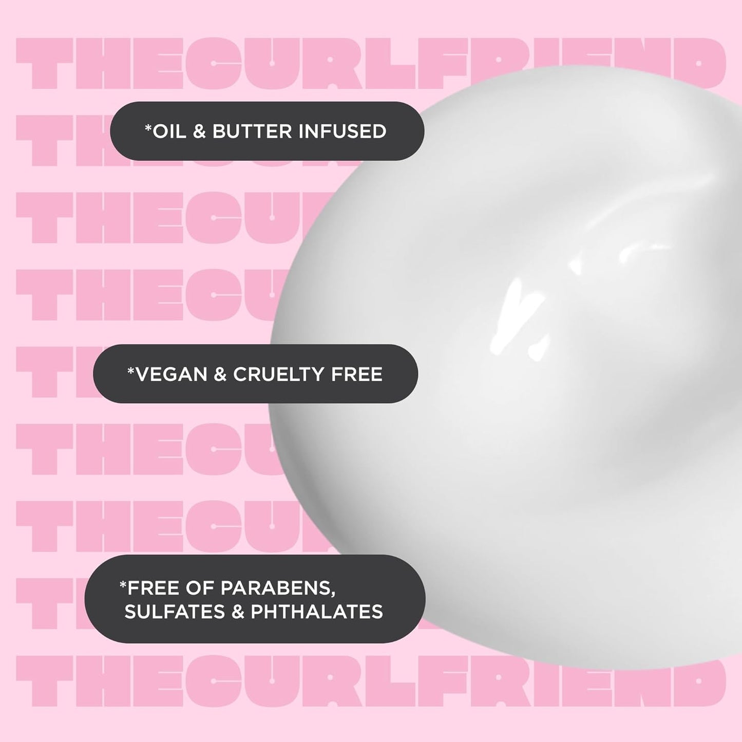 Cake Beauty Curl Defining Cream, The Curl Friend - Moisturizes and Defines Curls – For Frizz Control & Detangling - Avocado Oil, Soybean Oil & Shea Butter – For Curly Hair- 6 Fl Oz / 177 mL