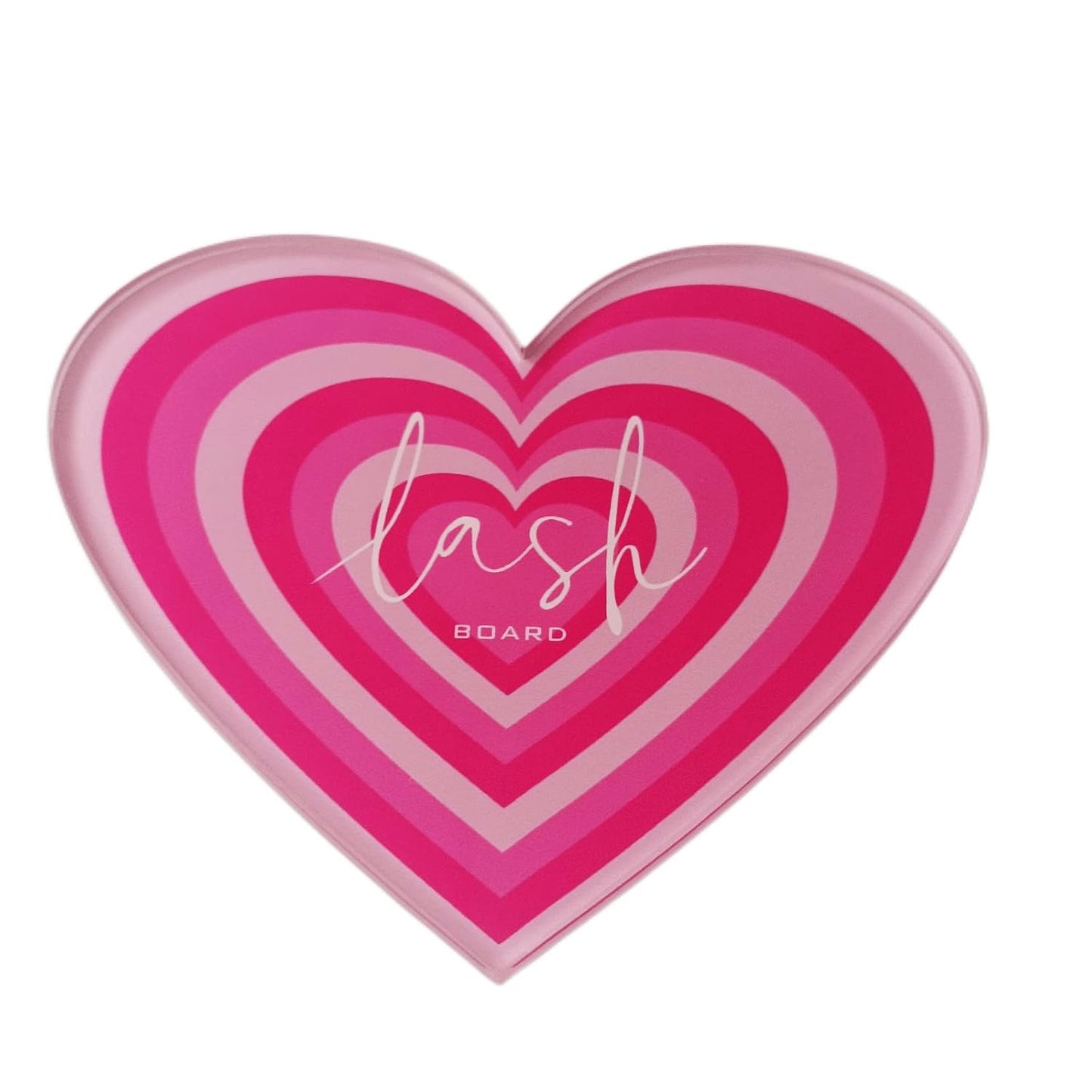 Grafting False Eyelash Acrylic Extension Pallet, Eyelash Extension Tweezers Plate Pad Makeup Palette Individual Training Tools (Heart-shaped（4.72x3.54inch）)