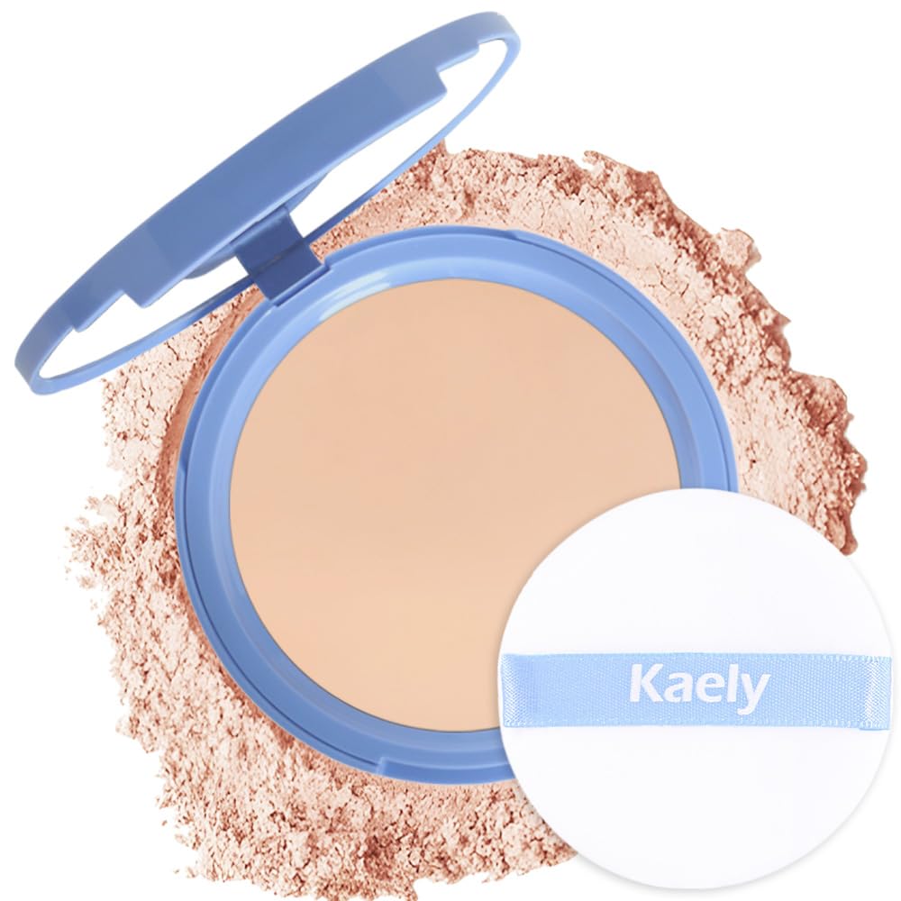 Kaely Oil Control Face Pressed Powder, Perfection Matte Compact Powder, Long Lasting Waterproof Finishing Powder Makeup, polvo compacto de maquillaje, Lightweight, Vegan, 130 True Beige