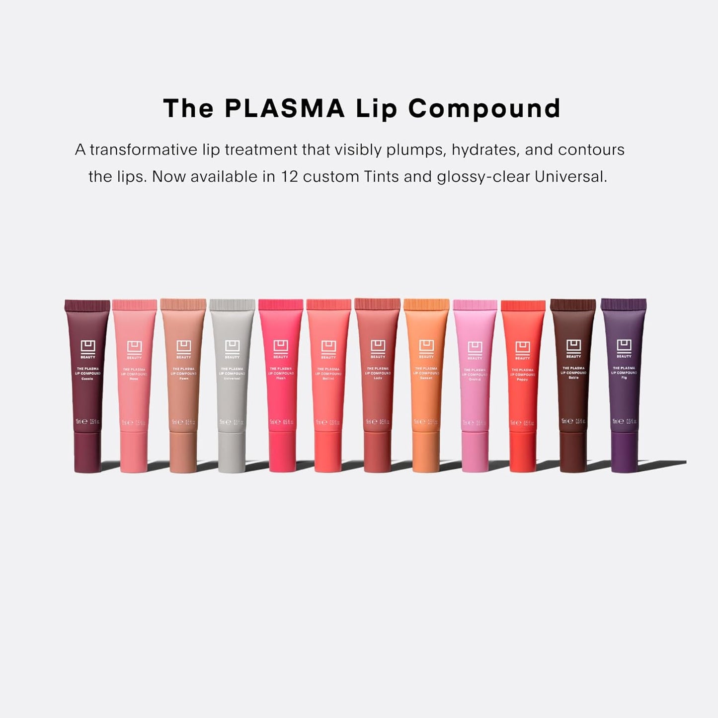 U Beauty The PLASMA Tinted Lip Compound - Anti-Aging & Anti-Wrinkle Lip Gloss, Hyaluronic Acid, Shea Butter & Peptides for Hydration & Plumping, Bellini - 15 mL