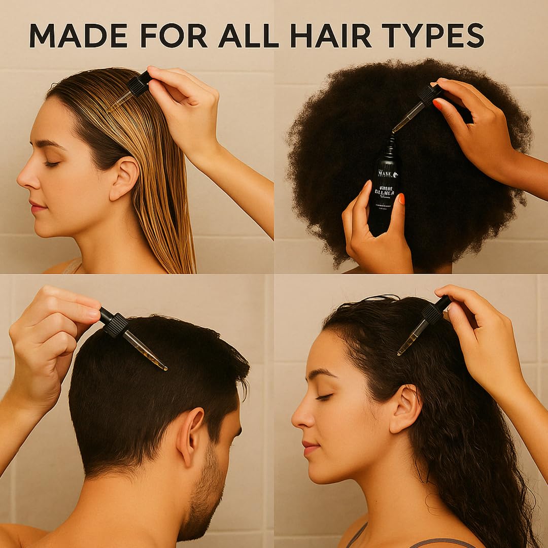 The Mane Elixir Blend: 11-in-1 Growth Oil Serum for Thinning Hair, Loss & Regrowth - 50ml