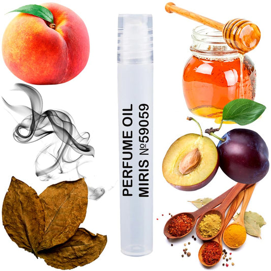MIRIS Perfume Oil No. 59059, Inspired by Tobacolor, Long-Lasting Unisex Roll-On For Women and Men, Rollerball 0.34 Fl Oz / 10 ml