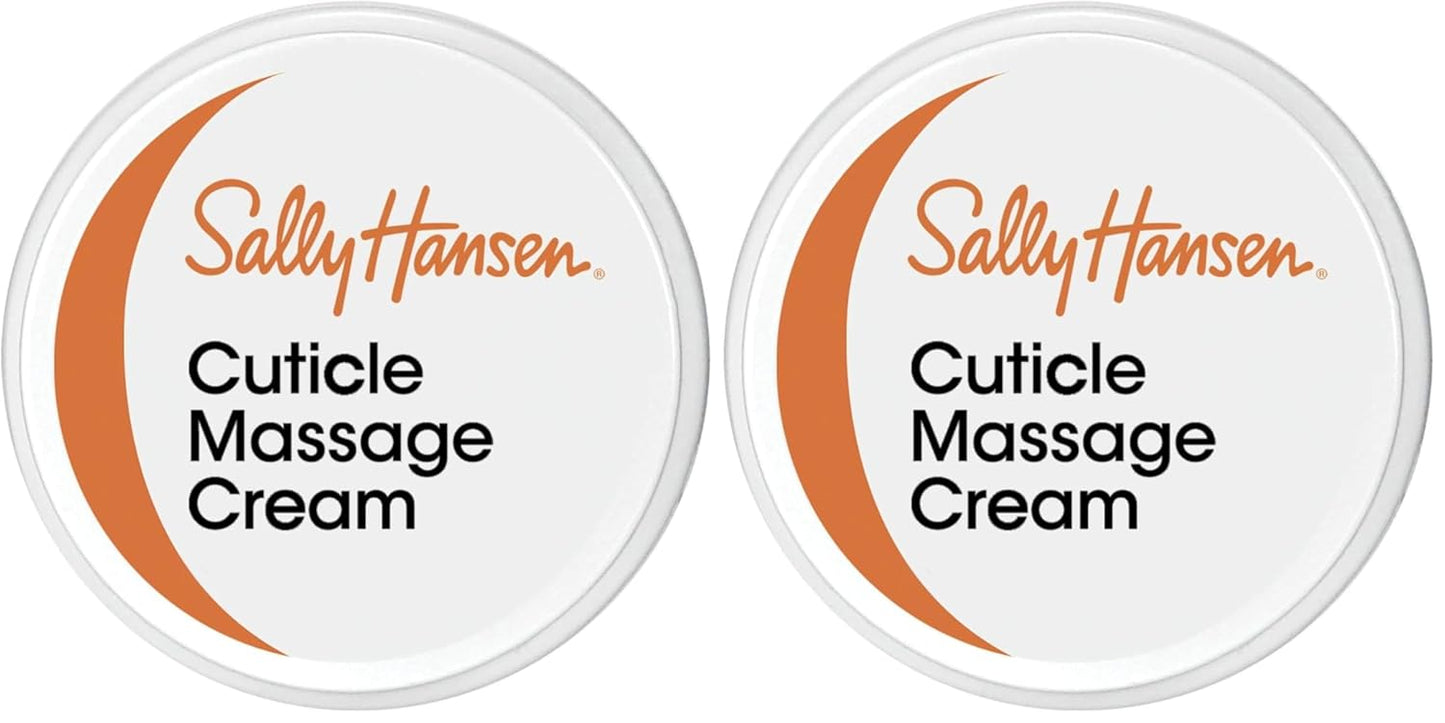 Sally Hansen Cuticle Massage Cream, Cuticle Care, Nourishing, Includes Apricot Oil (Pack of 2)