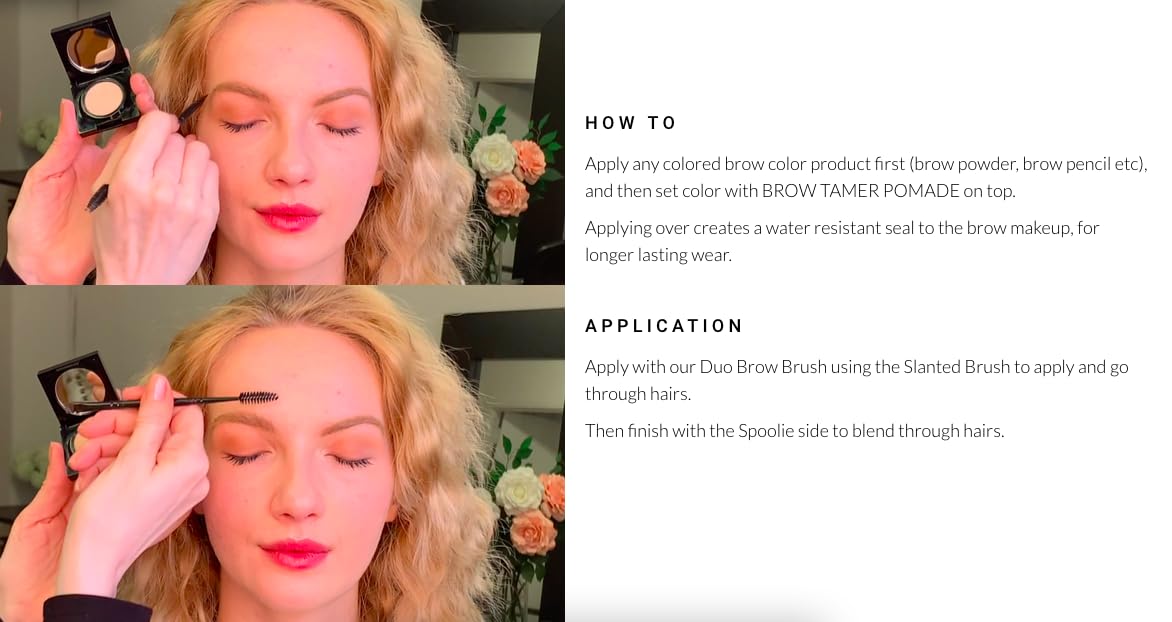 elke BROW TAMER POMADE CLEAR transparent water resistant vegan formula brow wax