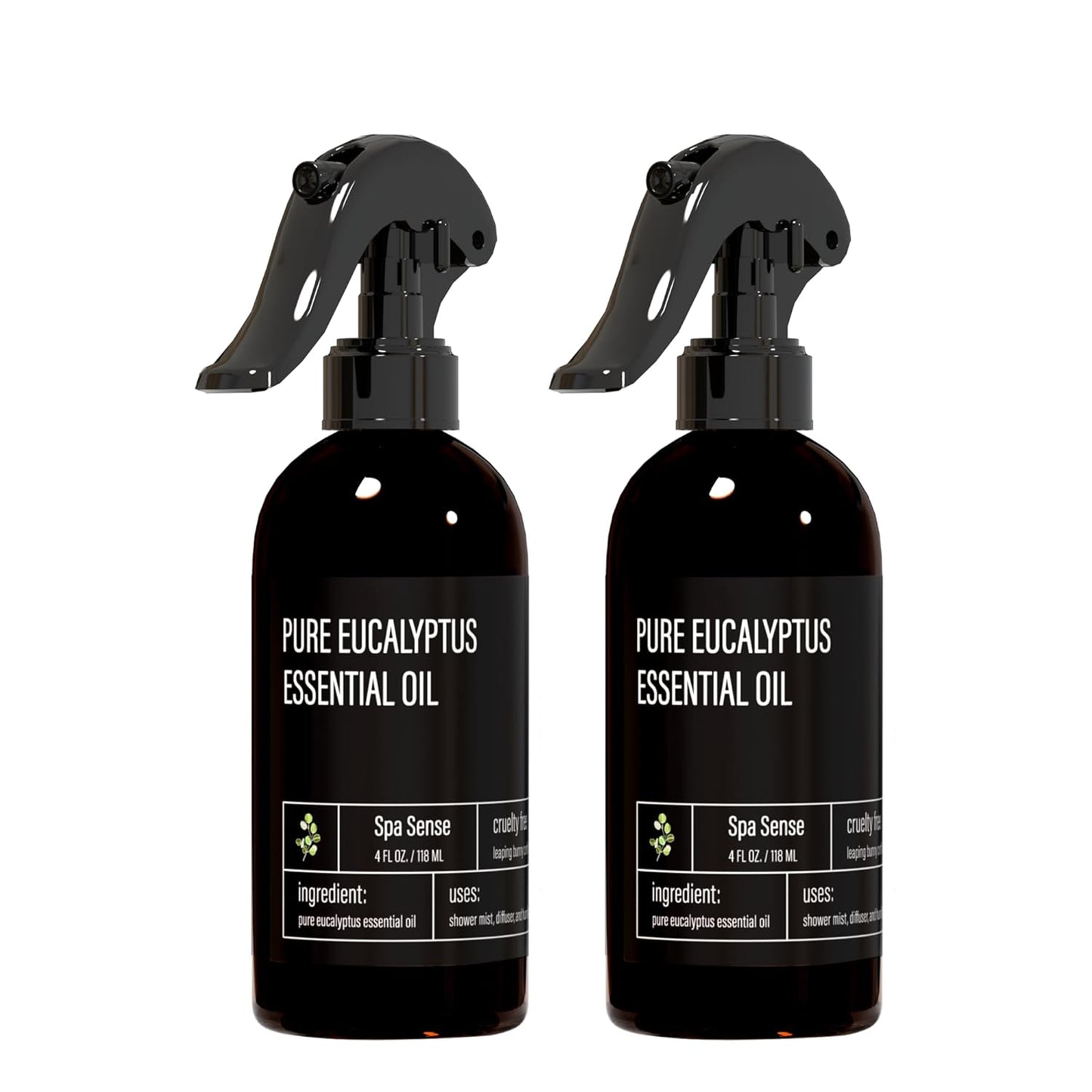 Pure Eucalyptus Oil Shower Mist and Steam Room Spray - Room Spray and Eucalyptus Spray for Shower - Premium Aromatherapy Eucalyptus Essential Oil Spray - 4 Ounce, 2 Pack