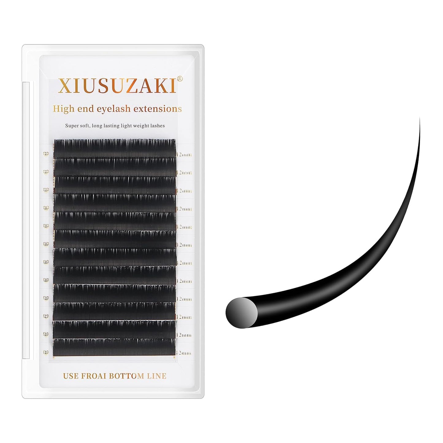Lash Extensions Supplies Eyelash Extensions 0.05/0.07/0.15mm Thickness Classic Lashes C/D Curl 13mm individual lashes Matte Black Volume Lashes Soft Professional Use(0.05-D,13mm)