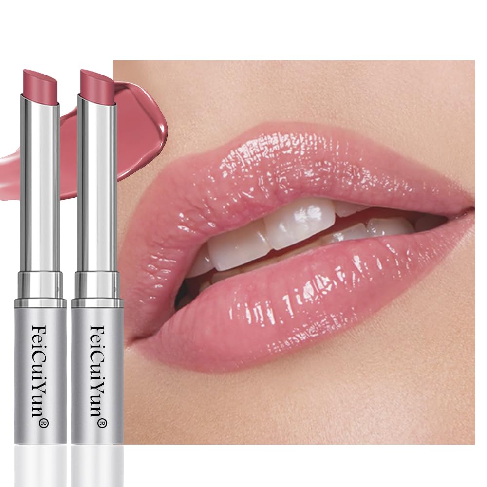 2Pcs Honey Tinted Lip Balms Lip Stain, Sheer Hydrating Lip Skin Tint, Gloss Balm Moisturizing Lip Color for All Skin Tones, Nourishing Lip Balm with a Hint of Natural Black Cherry Tint