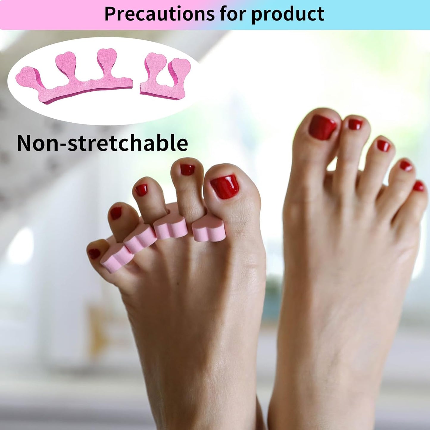 SUNFATT Foam Toe Separators,Toe Spacers for Women,Pedicure Toe Separators for Separating Toenails or Nails,Easy Finger and Toenail Polish Grooming,Soft Foams Pedicure Tools.12pcs