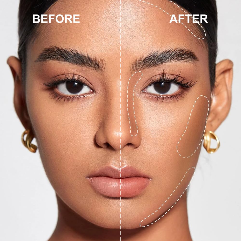 Multi-Use Waterproof Makeup Cream Blush Stick with Brush, Unidollss 3-in-1 Contour Bronzer Blush Stick for Cheeks, Eyes, and Lips, All day wear, Easy Application (07 MOCHA)