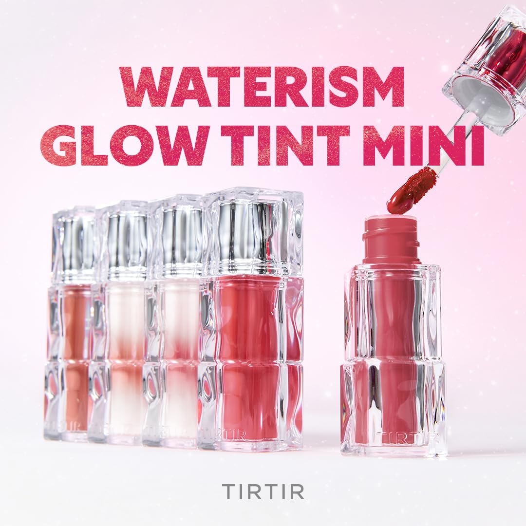 TIRTIR [*Mini Size Waterism Tinted Lip Gloss #05 Scotch Shot, 0.06 Fl Oz – Kiss Ready Lipgloss, 12H Long Lasting Non Sticky Natural Tinted Glow Korean Multiuse Cheek and Lip Tint for Women gift