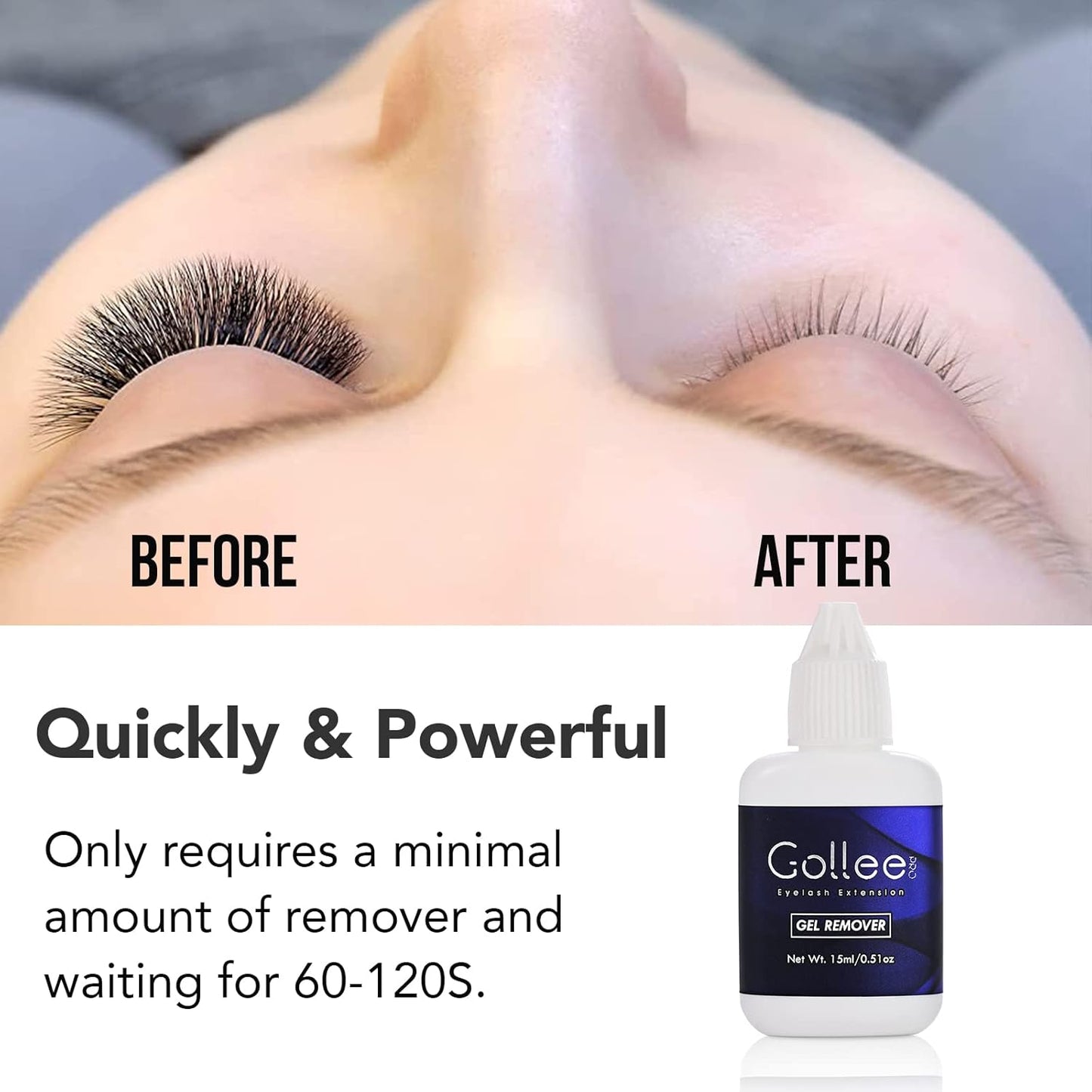 Eyelash Extension Remover, Lash Remover for Lash Extensions, Eyelash Super Premium Gel Type Lash Gel Remover Lash Extension Glue Remover Professional Use Only -15ML