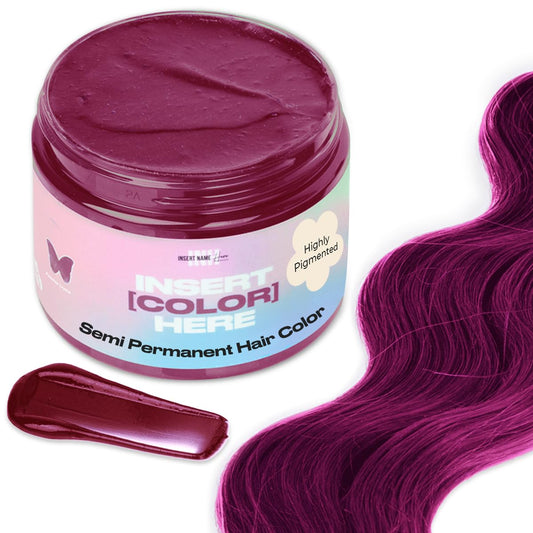INH Semi Permanent Hair Color | Color Depositing Conditioner | Pink Hair Dye | No Bleach No Peroxide Temporary Fuchsia Crystal Tint for Women, Men | Vegan, Ammonia Free, Sulfate Free, Ready to Use 6oz