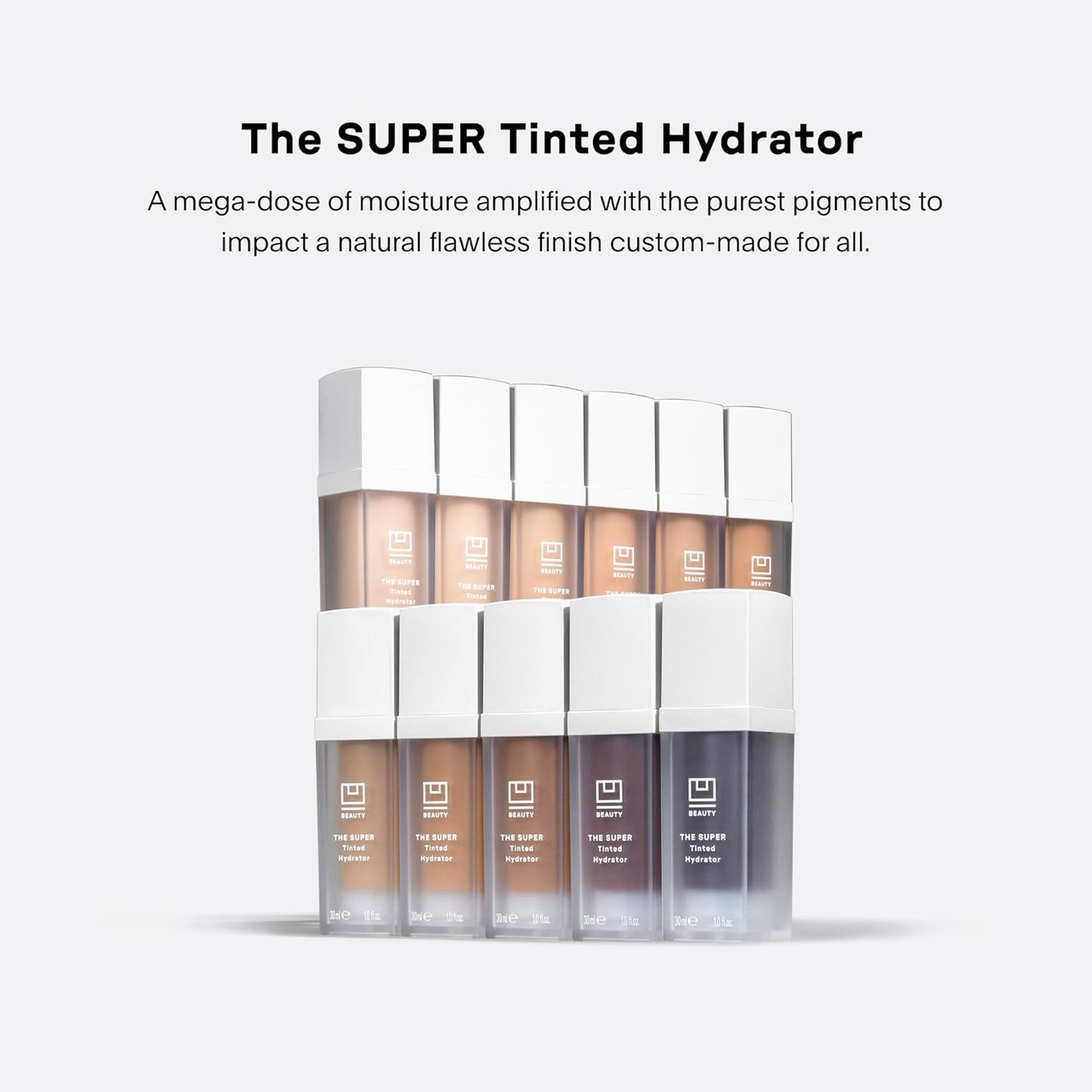 U Beauty The Super Tinted Hydrator Hyaluronic Acid Moisturizing Cream - Mega-Dose Skin Hydrator for Supple, Smooth, and Softer-Looking Skin For Up To 48 Hours - Shade 9-1.0 oz