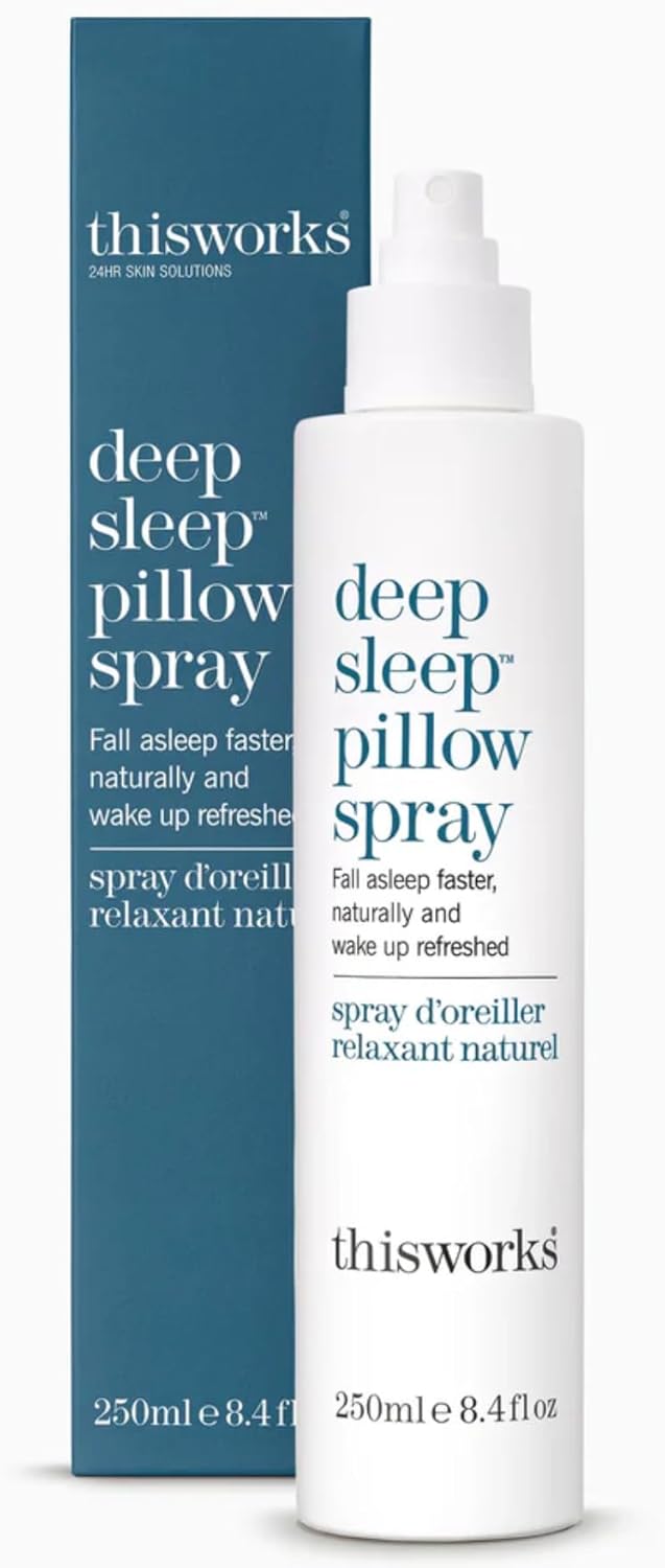 thisworks Deep Sleep Pillow Spray, 250 ml - Natural Sleep Aid with Essential Oils of Lavender, Vetivert and Camomile, 8.4 Fl Oz