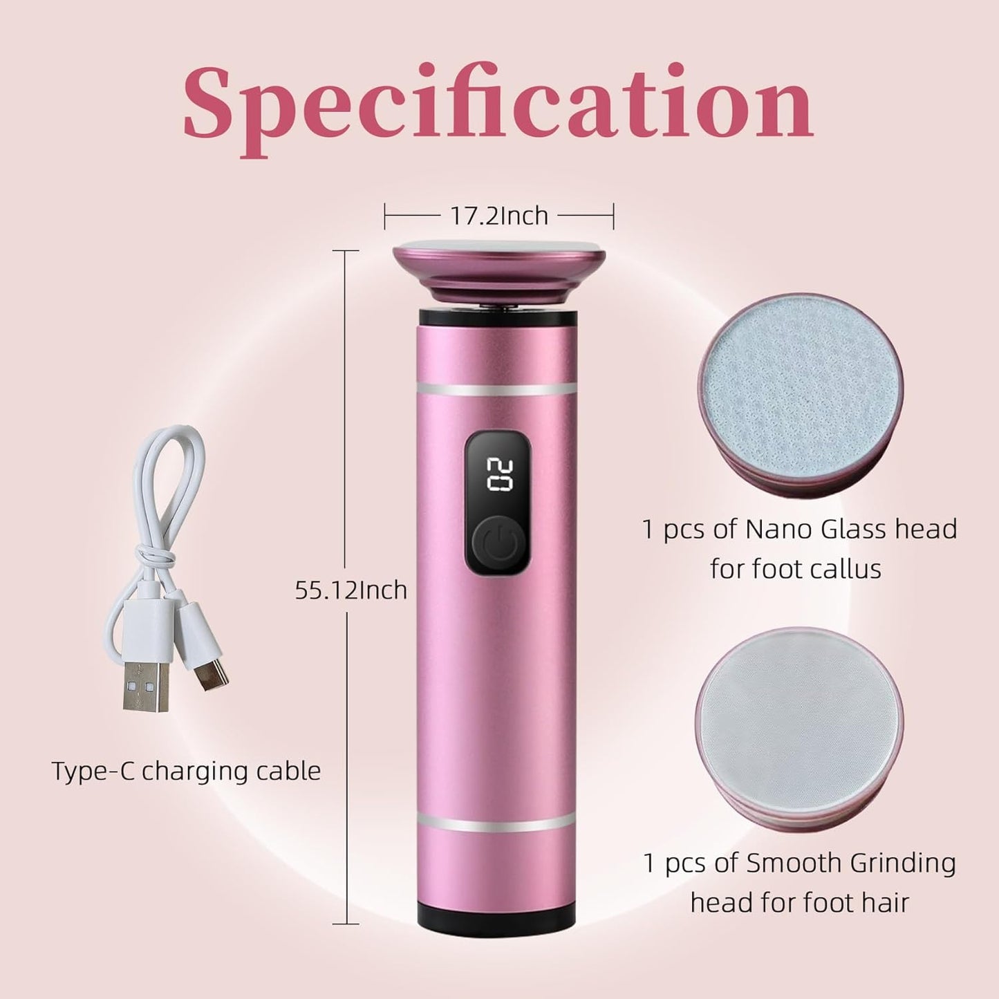 Electric Foot Callus Remover for Feet Pedicure Tools for Feet Callus Remover Foot File Electric Foot Callus Remover Pedicure Tools for Feet Foot File Callus Remover Foot Scrubber Dead Skin Remover