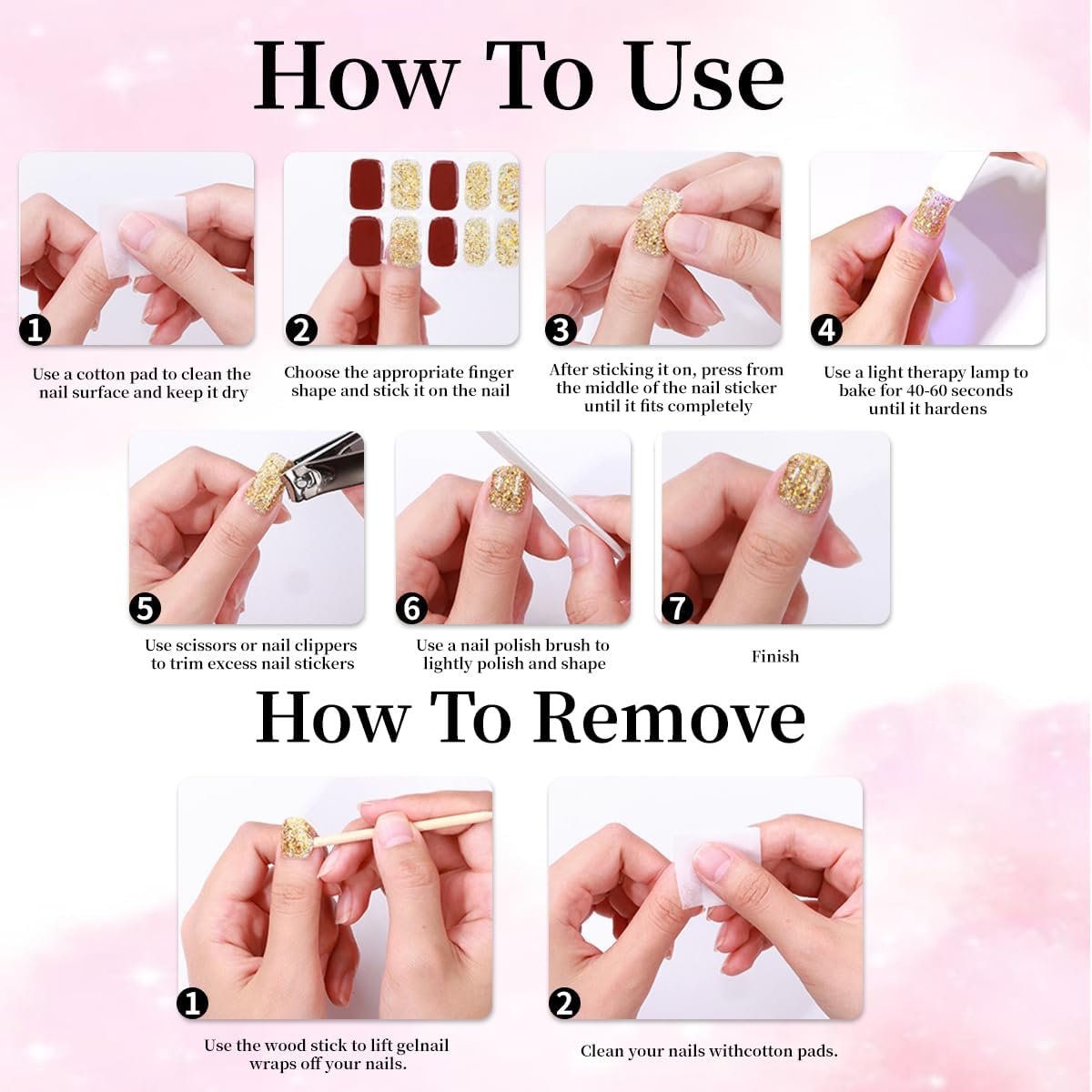 Green Semi Cured Gel Nail Strips Stickers 16Pcs Waterproof Self Adhesive Solid Color Gel Nail Wraps Stickers for Women DIY Manicure Salon Quality Nails Decoration Accessories 1 Sheets