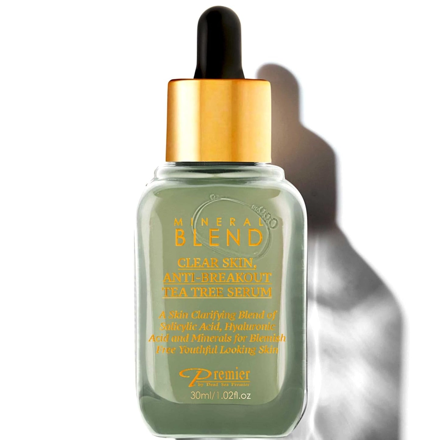 Clear skin, Anti-breakout Tea Tree serum for face and acne with Vitamin C,Salicylic Acid, Hyaluronic Acid and Minerals for blemish free youthful looking skin 1.02 Fl.Oz