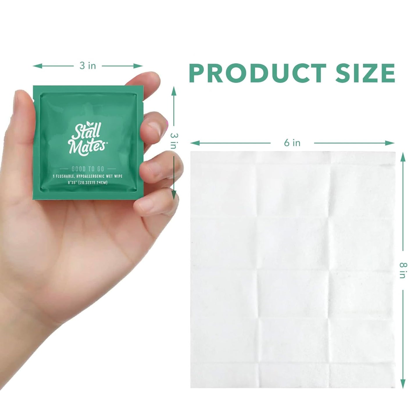 Stall Mates Wipes - Flushable Wipes | Individually Wrapped | Travel Friendly | Unscented with Vitamin-E & Aloe | (90 on-the-go singles) BULK PACK