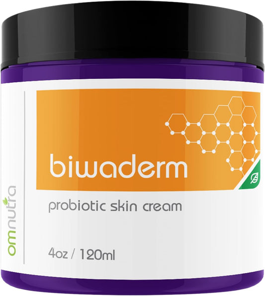 Biwaderm Probiotic Skin Cream - 4OZ Organic Based Topical Probiotics for Skin Care Eczema Treatment Psoriasis Treatment for Folliculitis Treatment Pure Aloe Vera Gel 4oz