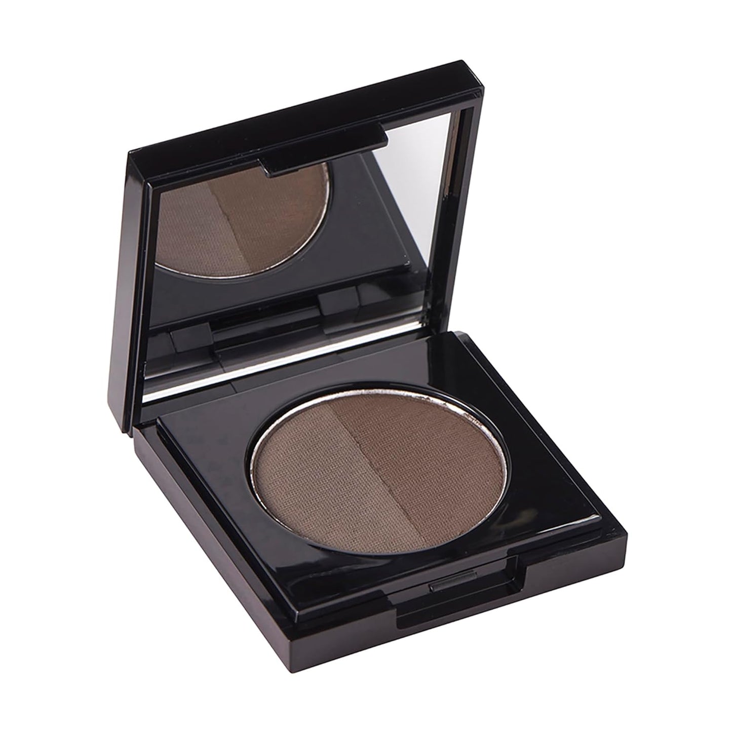 Arches and Halos Duo Luxury Brow Powder - Eyebrow Shaper and Color - Powder Compact with 2 Neutral Shades - Vegan - Charcoal - 0.1 oz