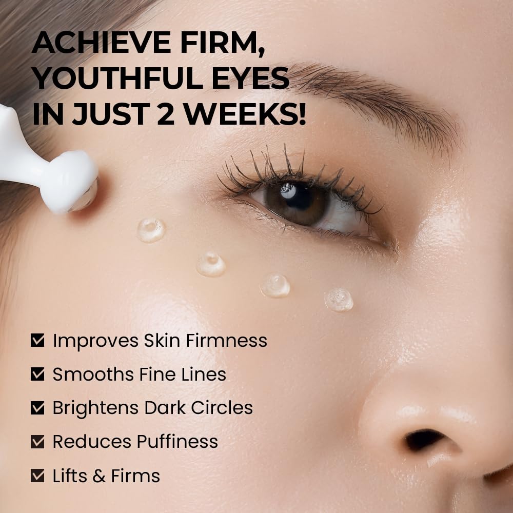 [SKIN&LAB] Bakuchiol Eye Serum with Caffeine, Roll-on Korean Under Eye Serum, Anti-Aging Wrinkle Care for Fine Lines, vegan, cruelty-free (0.5 Fl Oz)