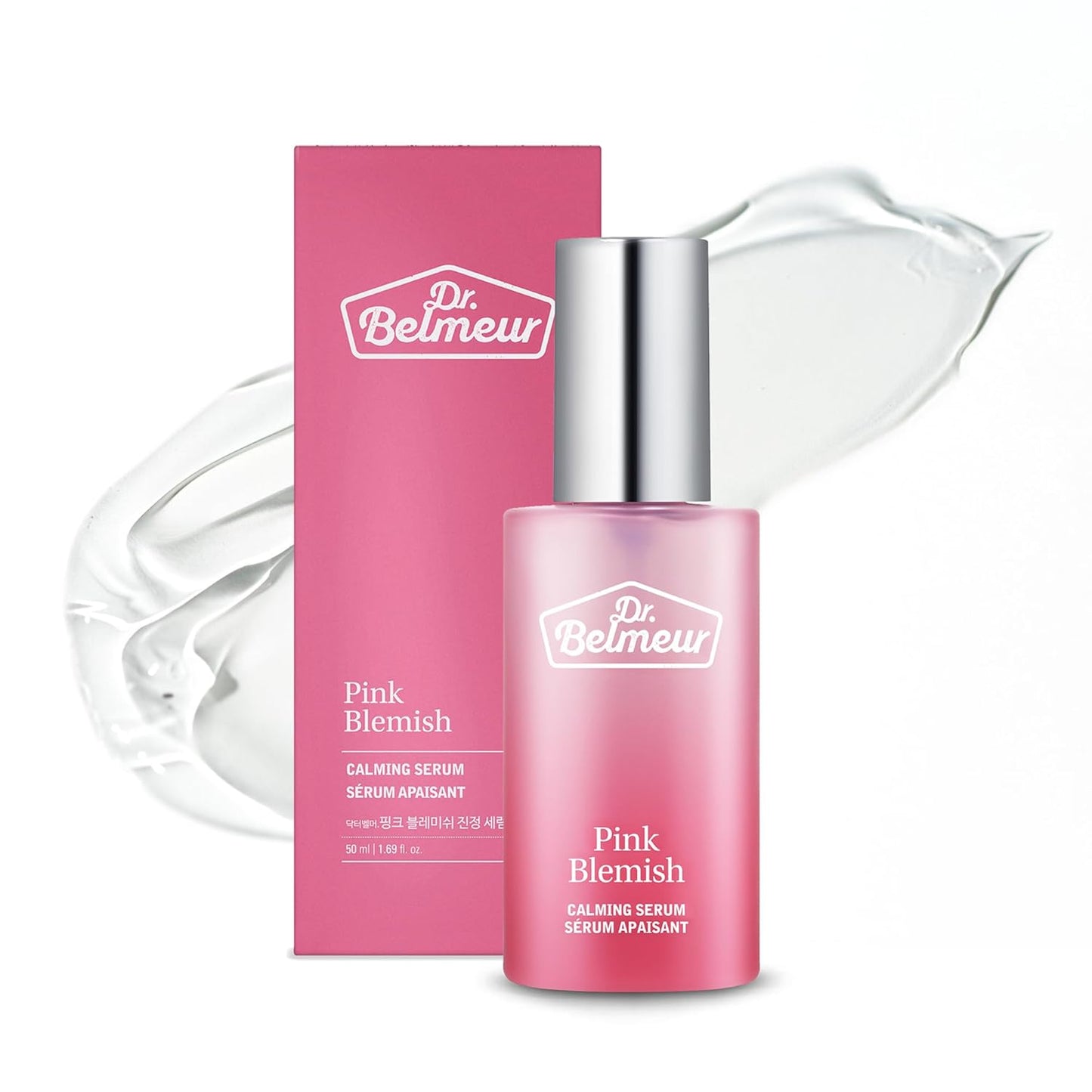 Pink Blemish Calming Serum (1.7fl oz) - Hydrating, Soothing Korean Skin Care for Sensitive Skin. Vegan Hyaluronic Acid, Niacinamide.