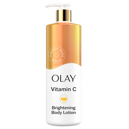 Olay Body Lotion for Women, Brightening with Vitamin C Serum, Visibly Bright & Radiant Skin, 24hr Moisture & Hydration, Fast Absorbing Formula, Vitamin B3 Complex, For All Skin Types, 17 fl oz
