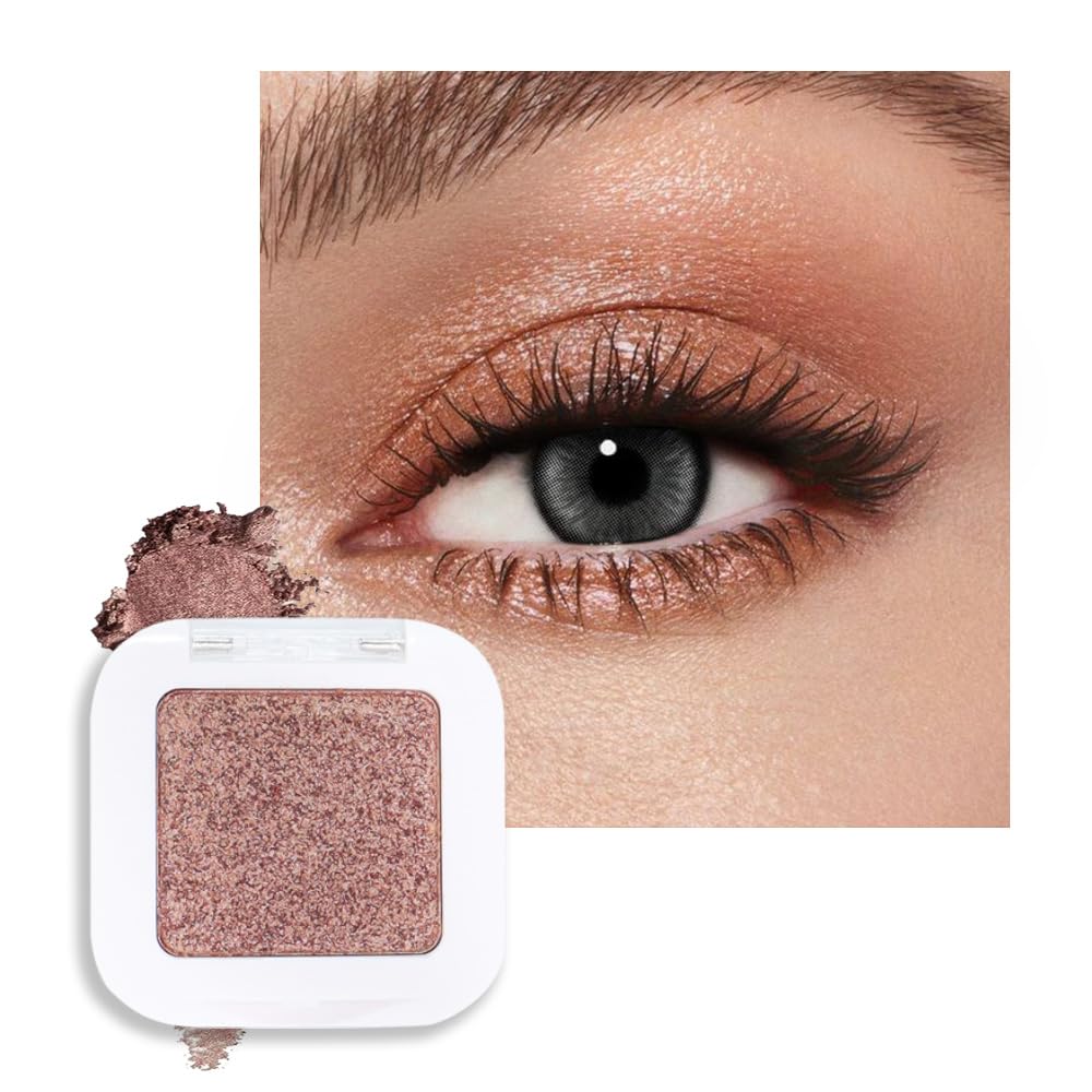 Glittler Singe Eye Shadow Palette Makeup, Amber Rush Brown Sparkle Monochrome Eyeshadow, Mini Singe Pressed Pigmented Waterproof Sombras Para Ojos, Vegan, Talc, Paraben & Cruelty Free, 21