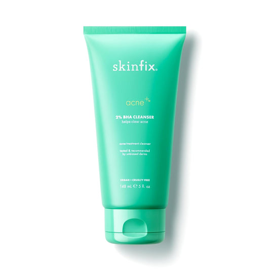 Skinfix 2% BHA Cleanser - 5 oz - Clears Acne Blemishes & Blackheads - Safe for All Types of Acne - Fragrance Free - Vegan, Cruelty Free