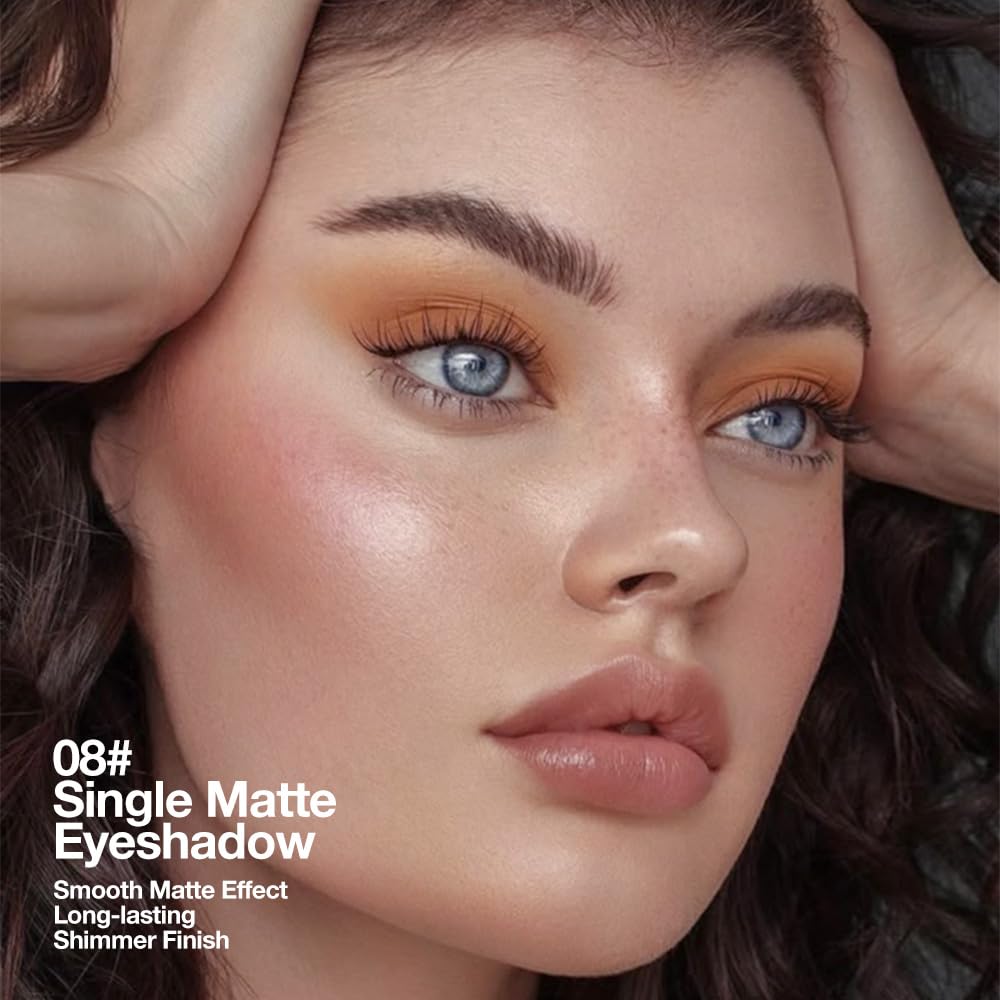 Matte Eyeshadow Palette Makeup for Green Blue Eyes, Matte Brown eyeshadow For Women, Holographic Multichrome Cream Iridescent Single Monochrome Eye Shadow Makeup