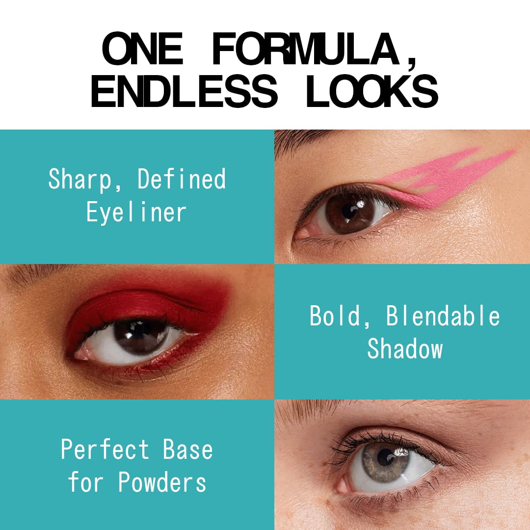 about-face Matte Fluid Eye Paint Replicant – High-Pigment Liquid Eyeshadow, Long-Lasting, No-Budge Matte Finish, Vegan & Cruelty-Free (Aqua)