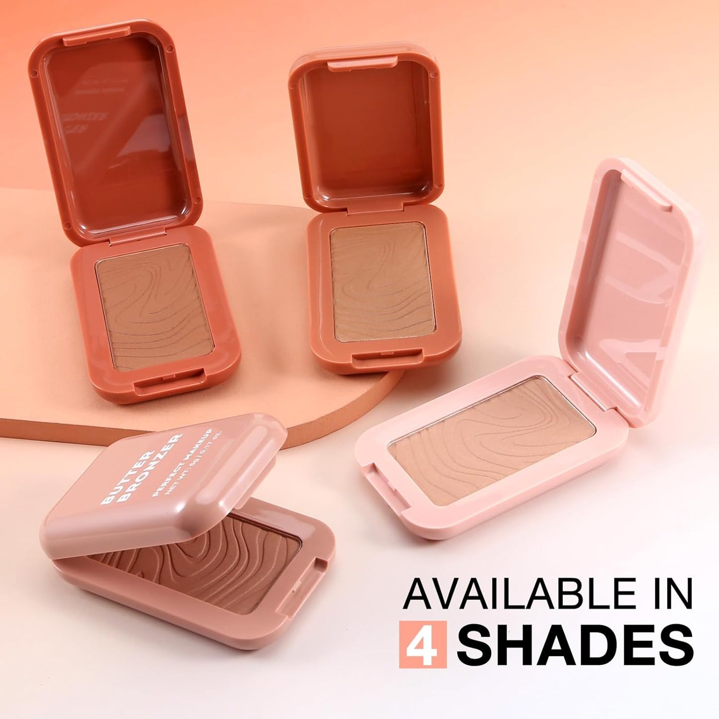 Boobeen Soft Matte Bronzer - Contour Palette for Face, Bronzing & Blush Powder, Long-lasting Buildable Bronzed Shimmer