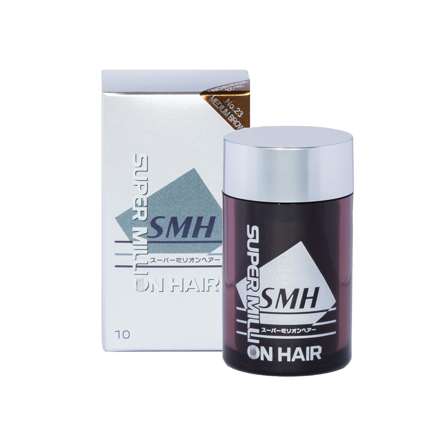 SMH Plant-based Hair Fibers – Made in Japan – Hair Thickener for Thinning Hair – Natural, Sweat & Water Resistant Powder for Men & Women (10g, Medium Brown)