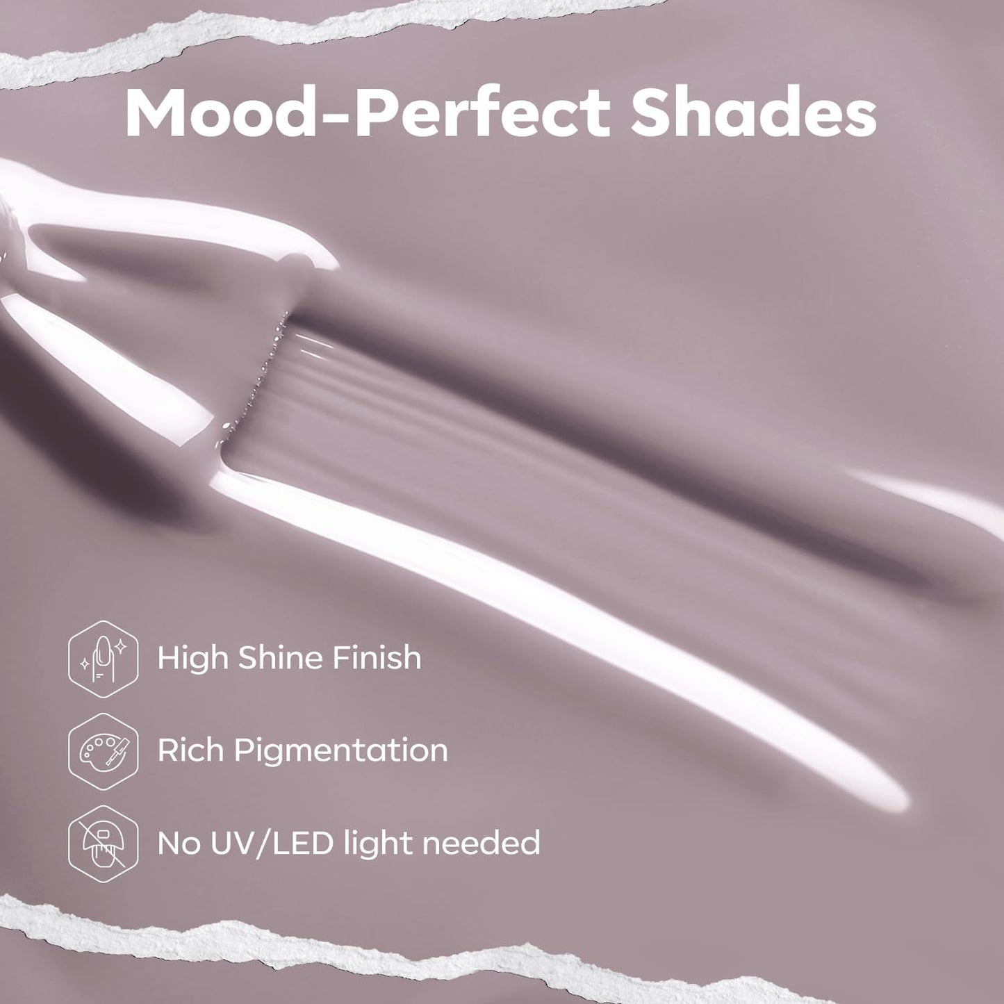 modelones Gray Nail Polish, Light Grey 15 ml Quick Dry Nail Lacquer Strengthener Long Last Shine Fingernail Toe Nail Art DIY Home Travel Manicure Gift for Women Girls 0.5 Fl Oz