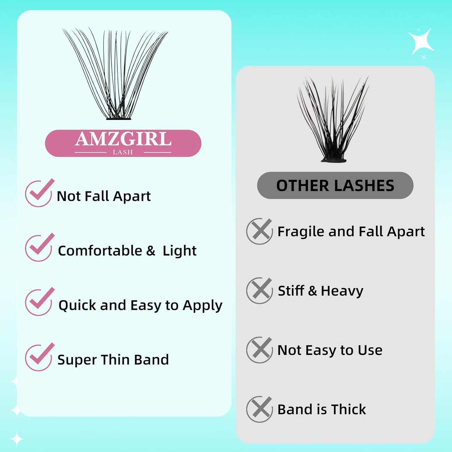 Lash Clusters Wispy 280PCS Eyelash Extension 50D Cluster Lashes Individual Lashes DIY Lash Extension Natural Look Cluster Eyelash Extensions Soft False Eyelashes at Home for Beginners(14mm)