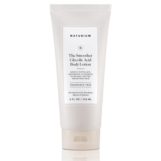Naturium The Smoother Glycolic Acid Body Lotion, Resurfacing & Exfoliating Treatment, with 10% Glycolic Acid, 8 oz