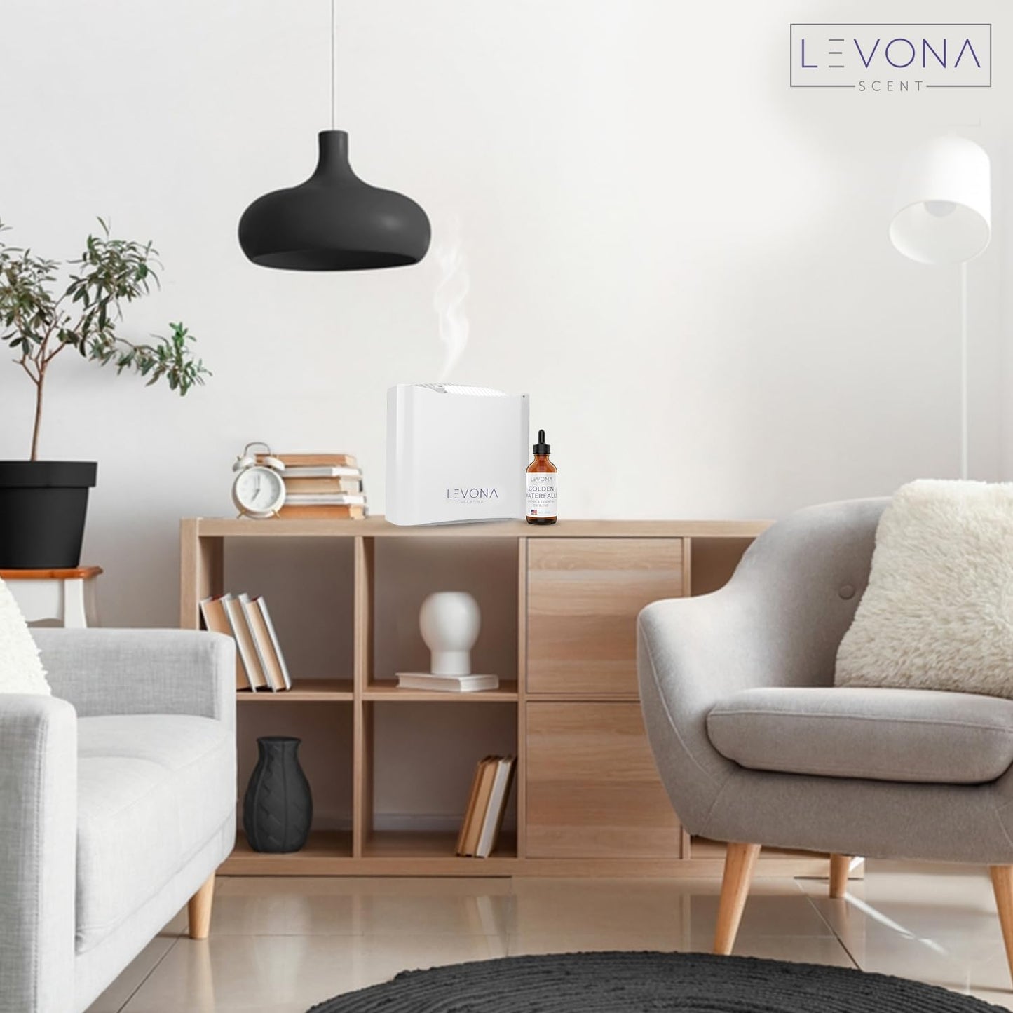 Levona Scent Essential Oils - Scents for Home, Hotel & Office Use - Perfect for Home Diffuser & Humidifiers - Aroma Fragrance Oil, Ideal for Massage, Relaxation, and Spa - Golden Waterfalls, 120ml