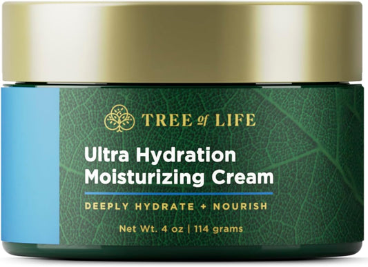 Tree of Life Beauty Moisturizer, Ultra Hydration Face Cream - Hydrating Face Lotion, Reduces Dark Spots - Dermatologist-Tested for Dry Sensitive Skin - with Botanical Hyaluronic Acid - 4 Fl Oz