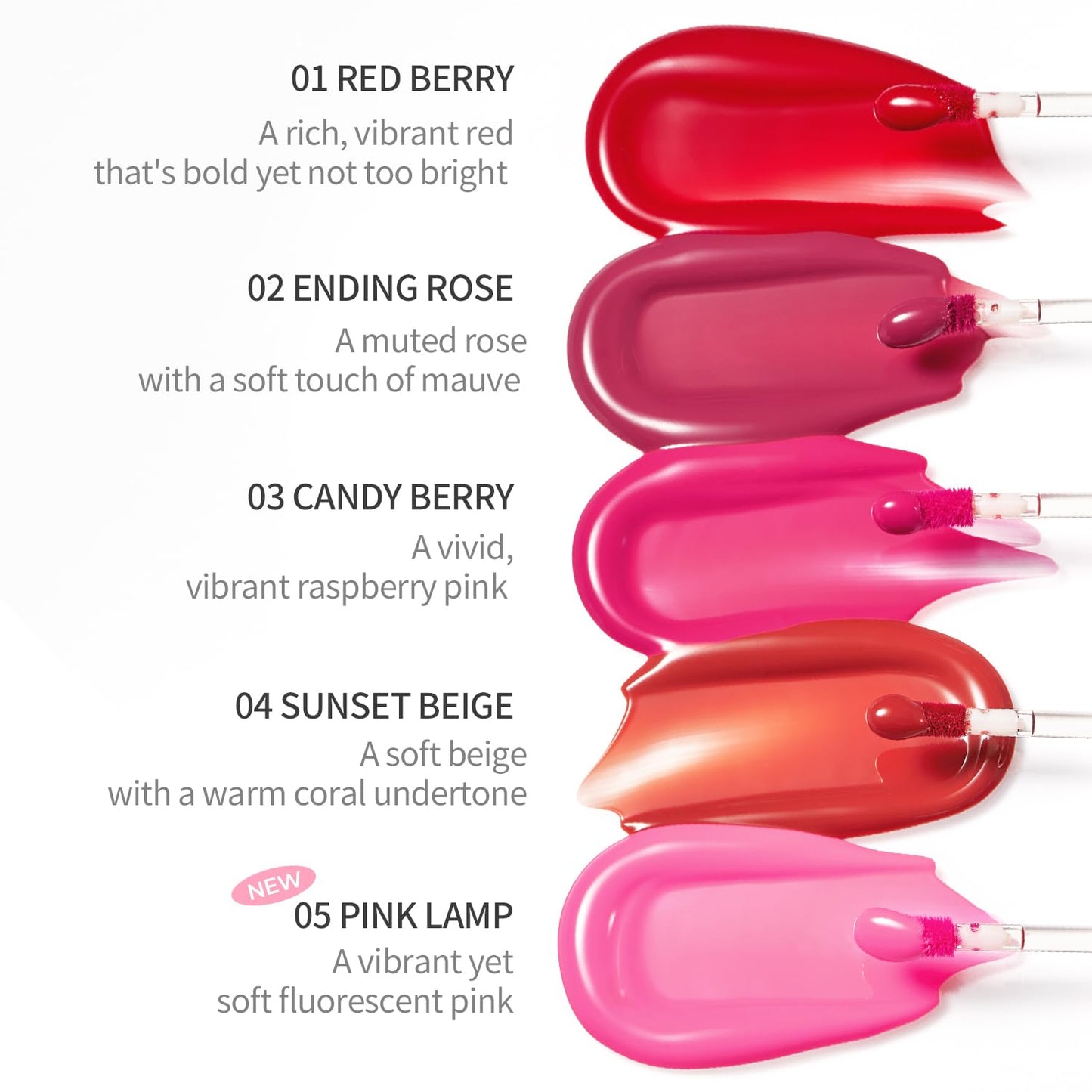 Pudding Glow Korean Lip Tint | Natural Lip Stain | Gloss to Stain | Long-Lasting & Non-Sticky | Lightweight Lip Tint 0.14 oz. (03 CANDY BERRY)