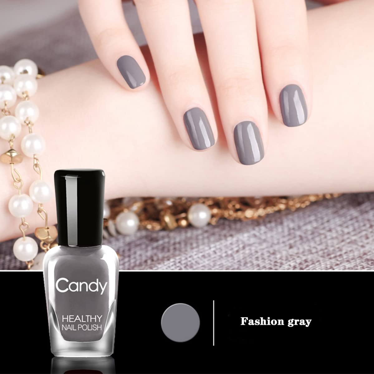 Non Toxic , Easy Peel Off and Fast Dry Nail Polish Set for Pack, Eco Friendly and Organic Water Based Nail Polish for Women and Girls (6 Bottles)