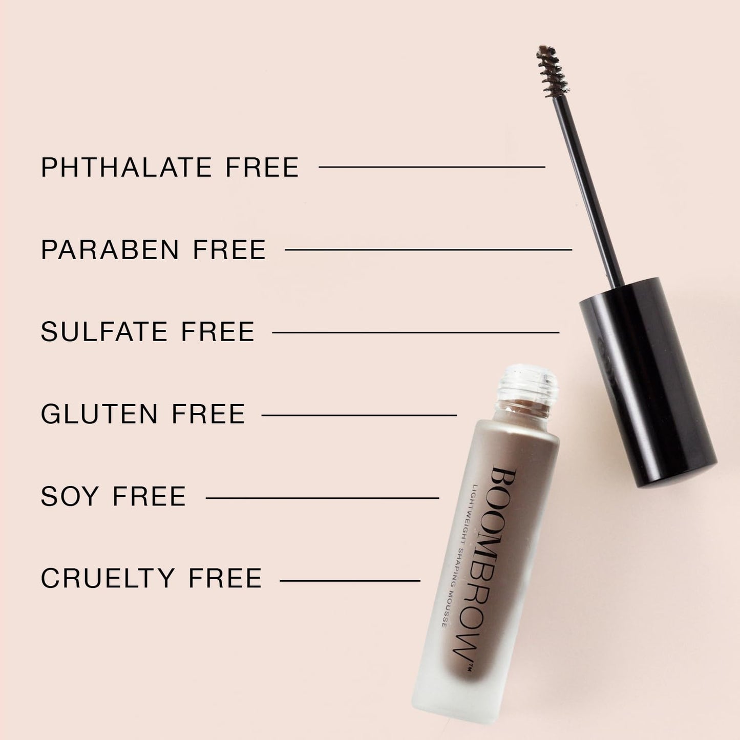 Boom Brow ™ Easy-to-Apply Lightweight Brow Mousse, Moisturizing, Subtle Definition, Volume, Shape & Color Enhancement, Boom Beauty By Cindy Joseph Cosmetics - (Medium Brown)