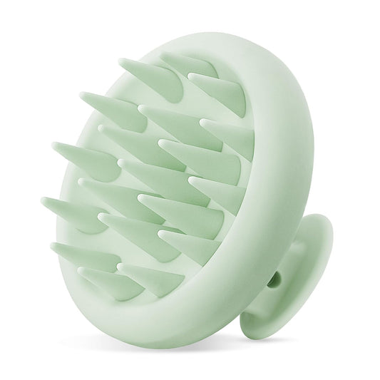 HEETA Scalp Massager Hair Growth, Scalp Scrubber with Soft Bristles, Integrated Silicone Design, Exfoliator for Dandruff Removal & Relaxation, Shampoo Brush Fit Wet/Dry Hair Use, Dark Green